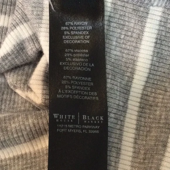 White House Black Market Long Sleeve Striped Tunic/Dress Sz S - Picture 9 of 12